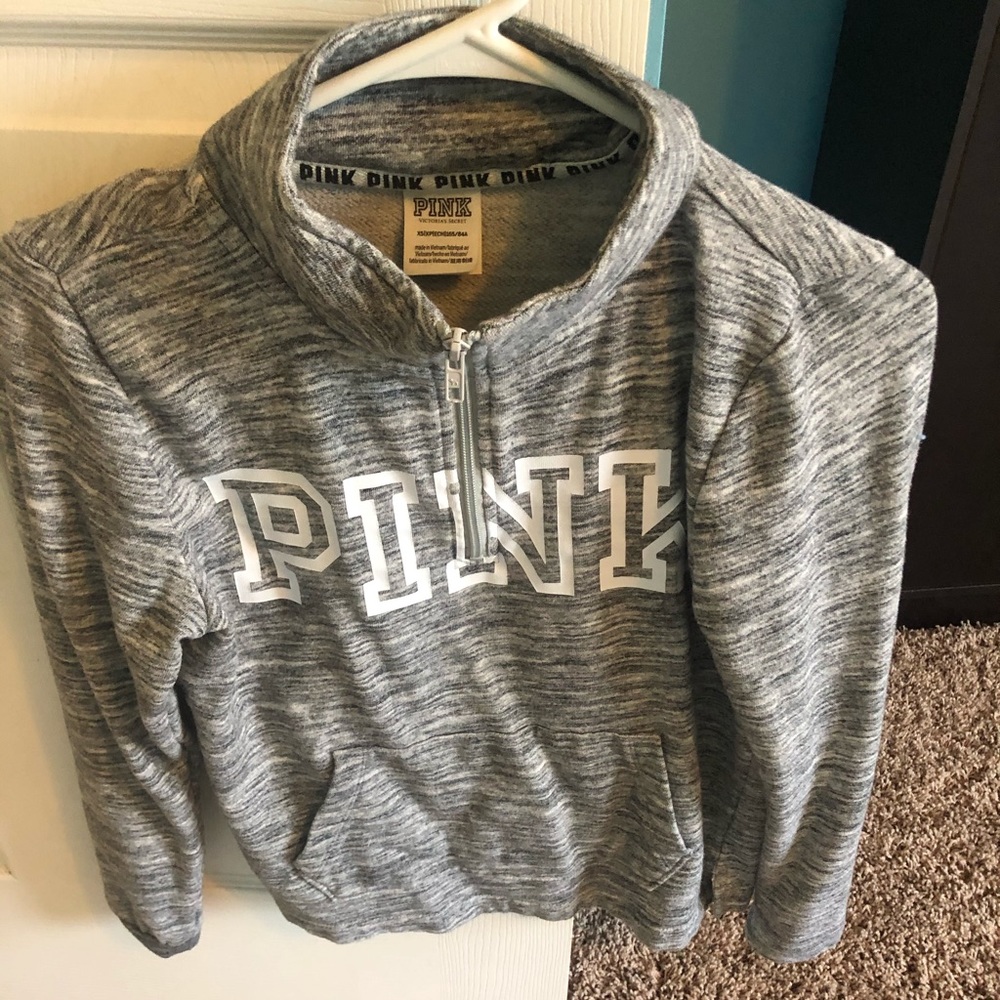 “Pink” pullover 1/2 zip up